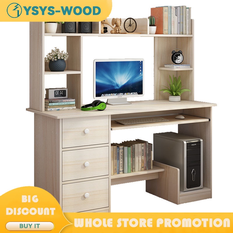 LX Computer Table Computer Desk Simple Modern Bookshelf One Household ...