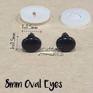 8mm BLACK Safety Eyes 5 Pairs Plastic, Amigurumi, Animal, Plastic, Craft Safety  Eyes for Plush Stuffed Animals 