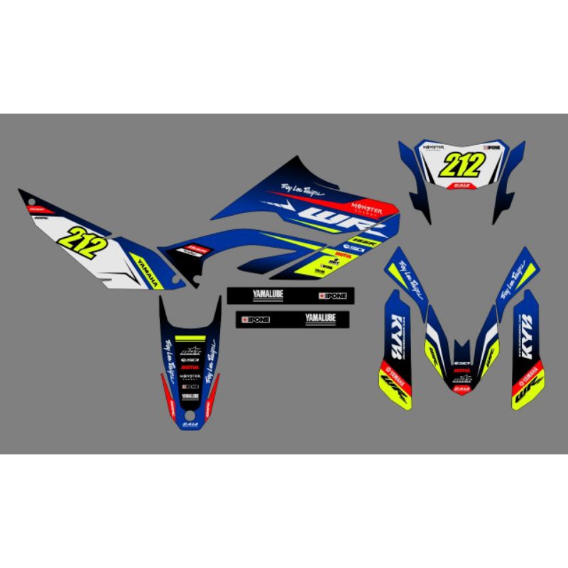 PUTIH Decal yamaha wr155 Blue White | Shopee Singapore