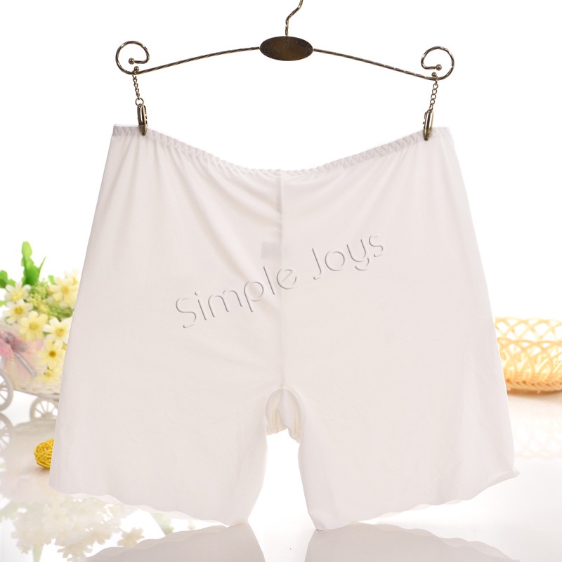 Ice Silk Smooth Safety Shorts Seamless Panty With Wavy Hem | Shopee ...