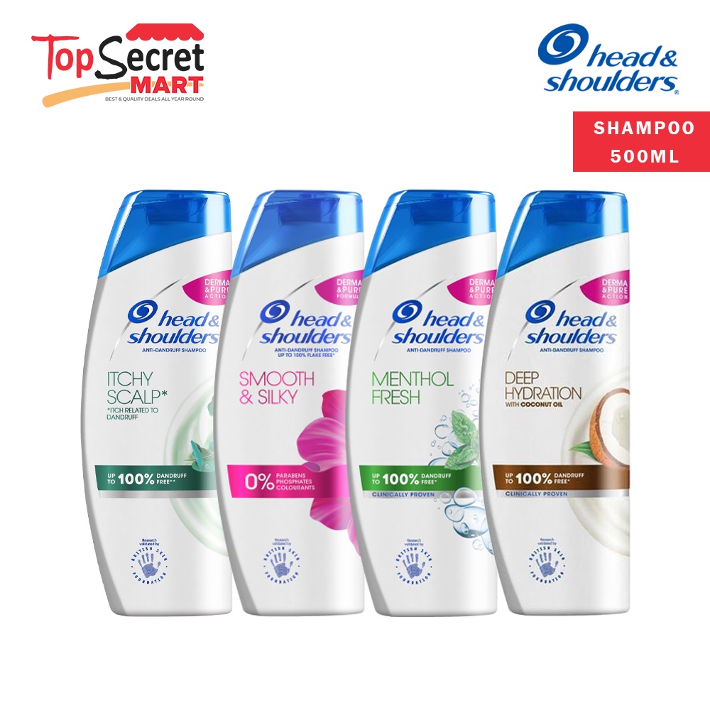 Head and Shoulders Shampoo 500ml - Itchy Scalp / Smooth and Silky ...