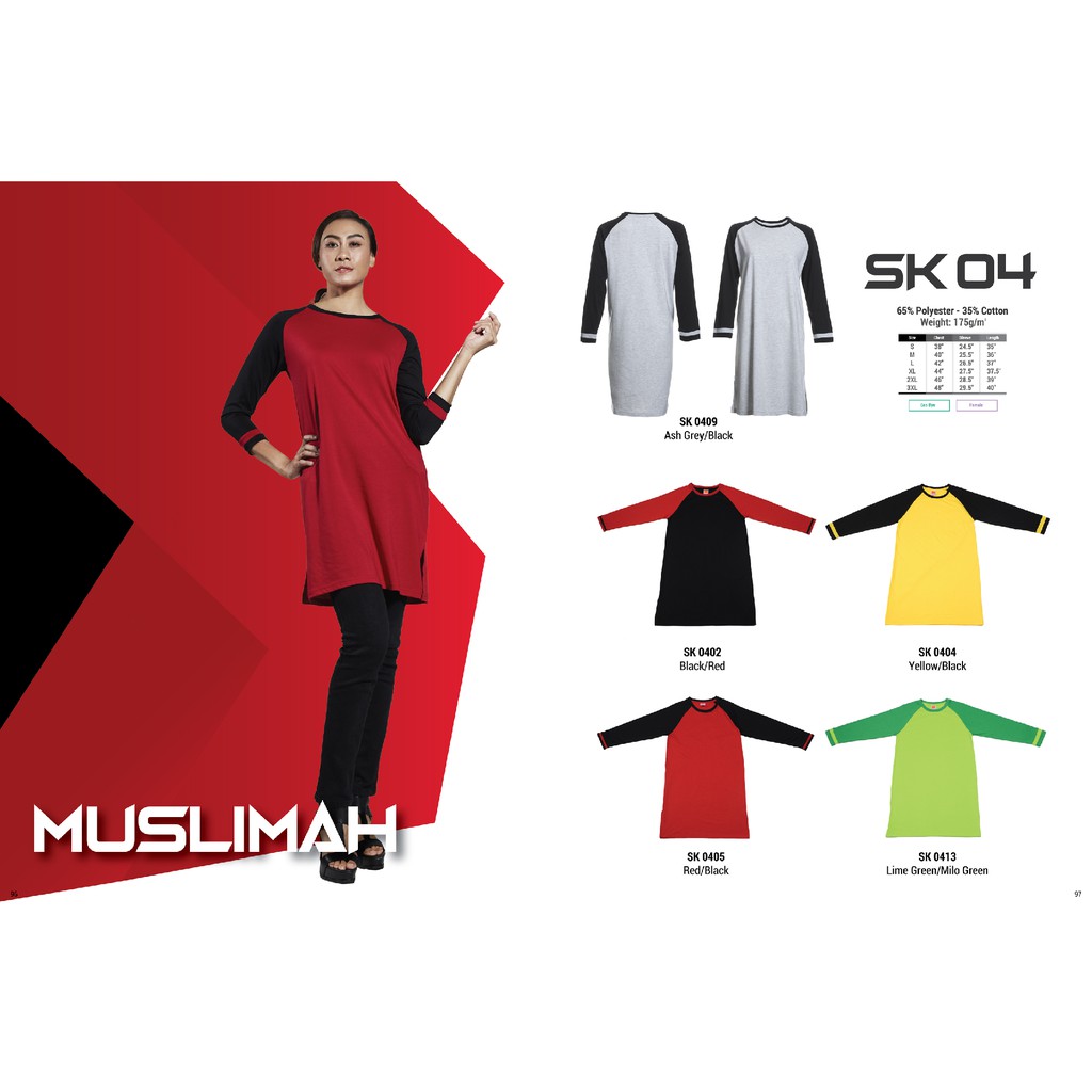 T shirt shop muslimah oren sport