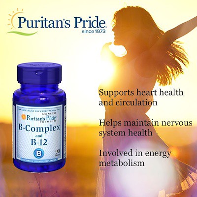 Puritan's Pride Vitamin B-Complex And Vitamin B-12 90/180 Tablets ...