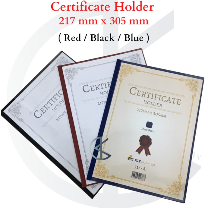 A4 Certificate Holder / Buku Sijil / File ( 217 mm x 305 mm ) | Shopee ...