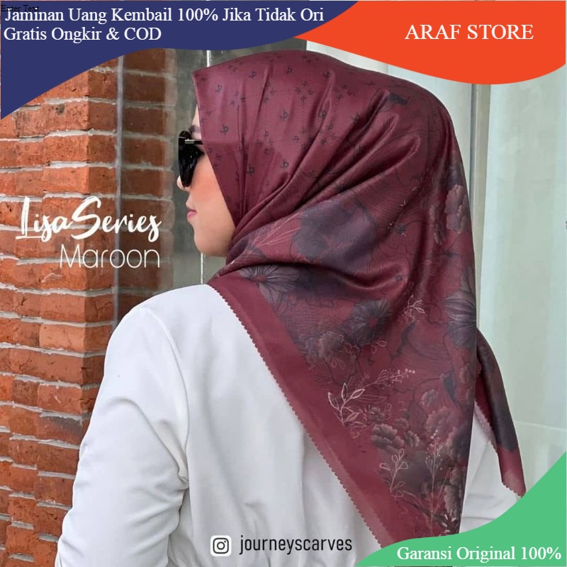 Jilbab Journey Premium Limited Edition Lisa Series Maroon Hijab Hijab Hijab Journey
