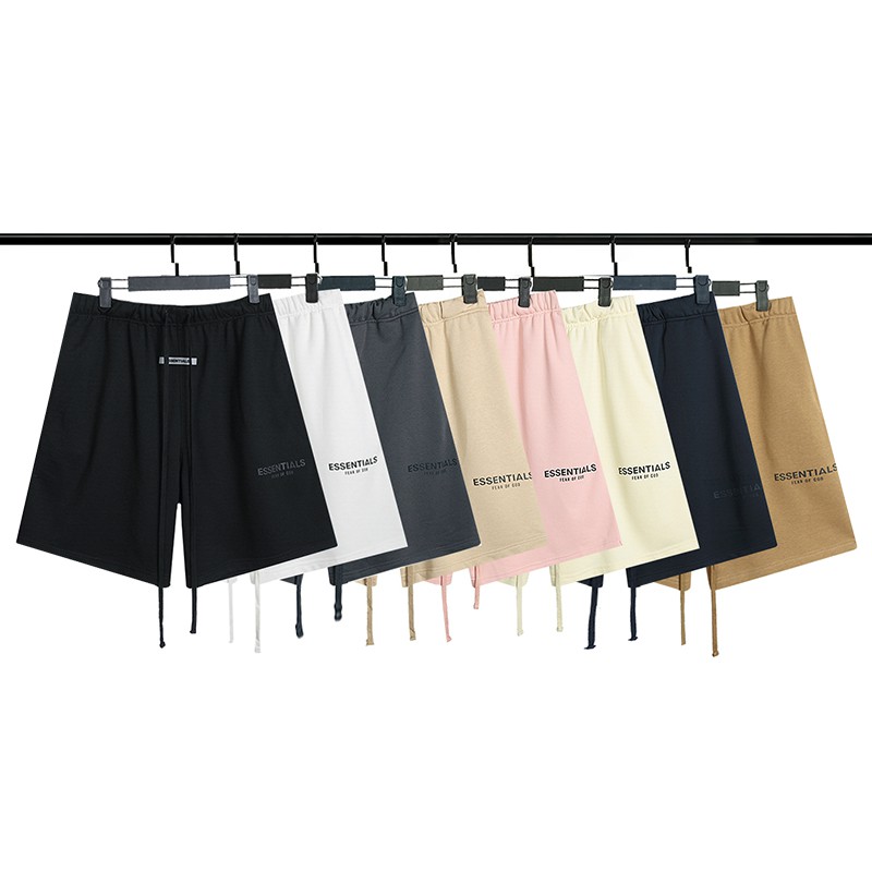 ESSENTIALS reflective Casual Shorts Elastic tie Pants Men Women