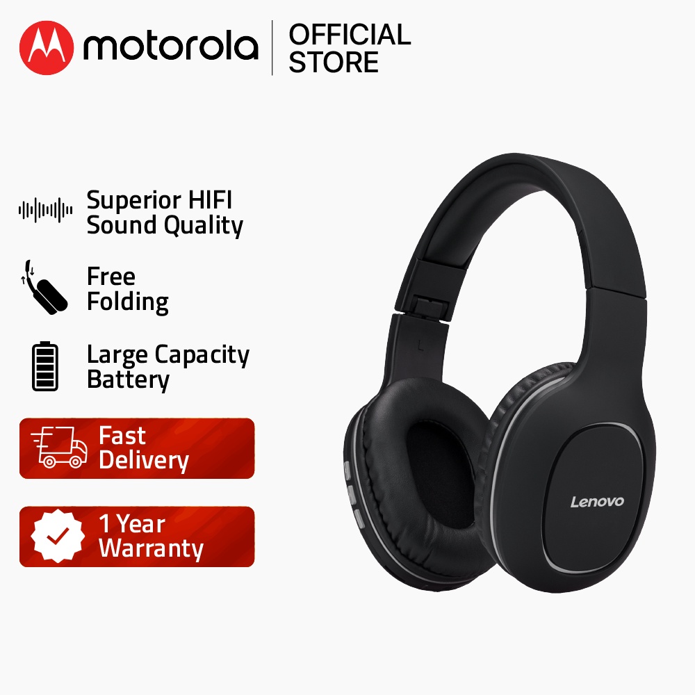 [new] Lenovo Hd300 Wireless Bluetooth Headphone 