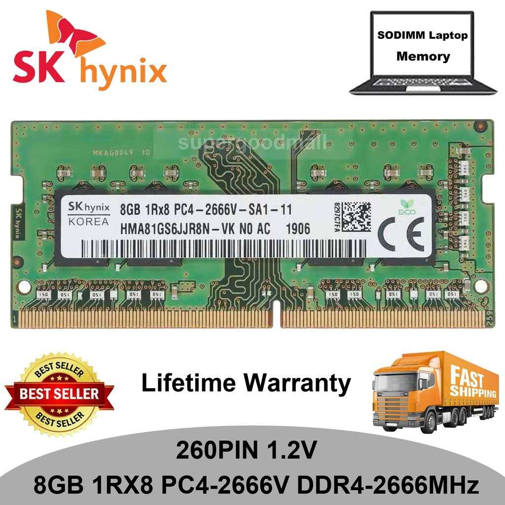 SK Hynix 8GB 1Rx8 PC4-2666V 21300S DDR4-2666Mhz 260Pin 1.2V SODIMM Laptop  Memory RAM Shopee Singapore