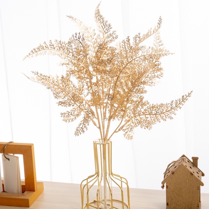 Nordic Golden Artificial Leaves Multi-style Metal Ornaments Innovative Home Living Room Table  DIY Decoration