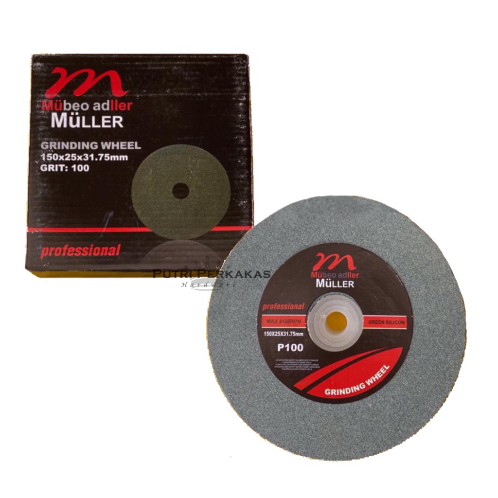 Batu Potong Gerinda Muller 6" Grit 100 - Gambar 2