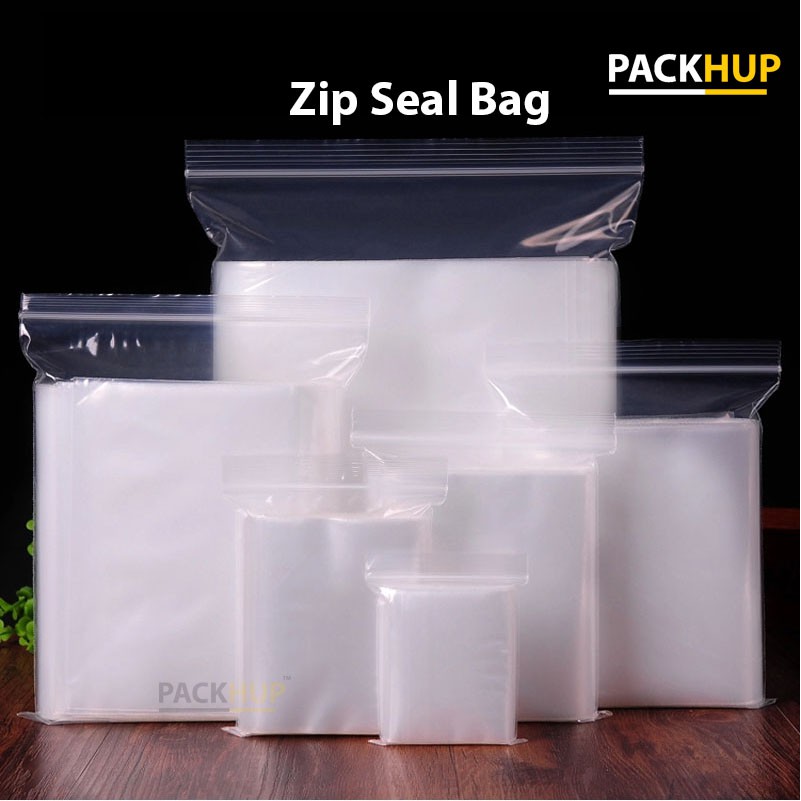 [PACKHUP] Transparent Zip-seal Bag / Zip Bag / Zip and Lock Plastic Bag ...