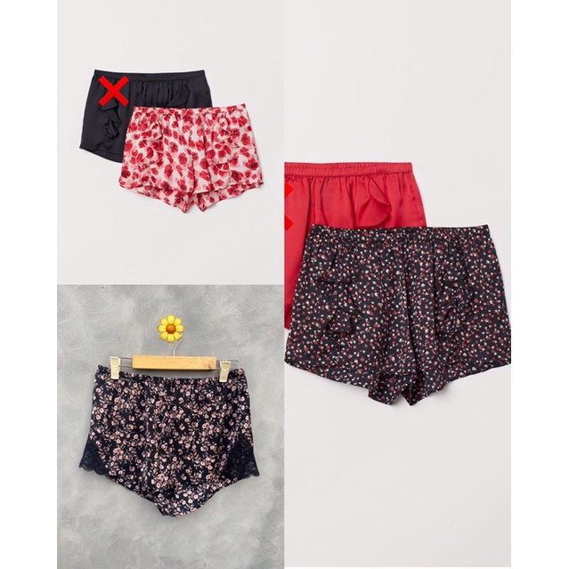 h&m satin shorts