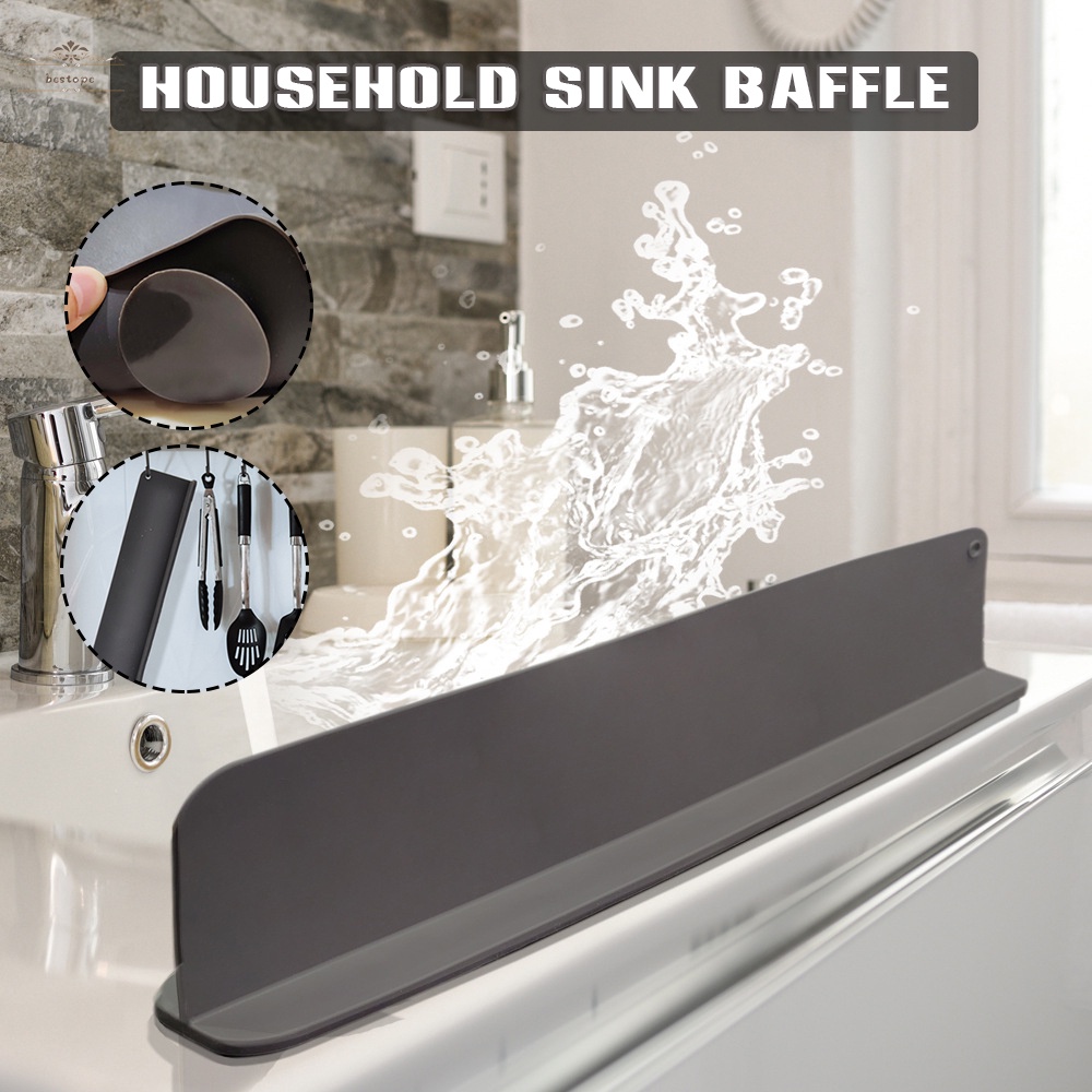 Sink Countertop Splash Guard Reusable Home Suction Cup Splashproof