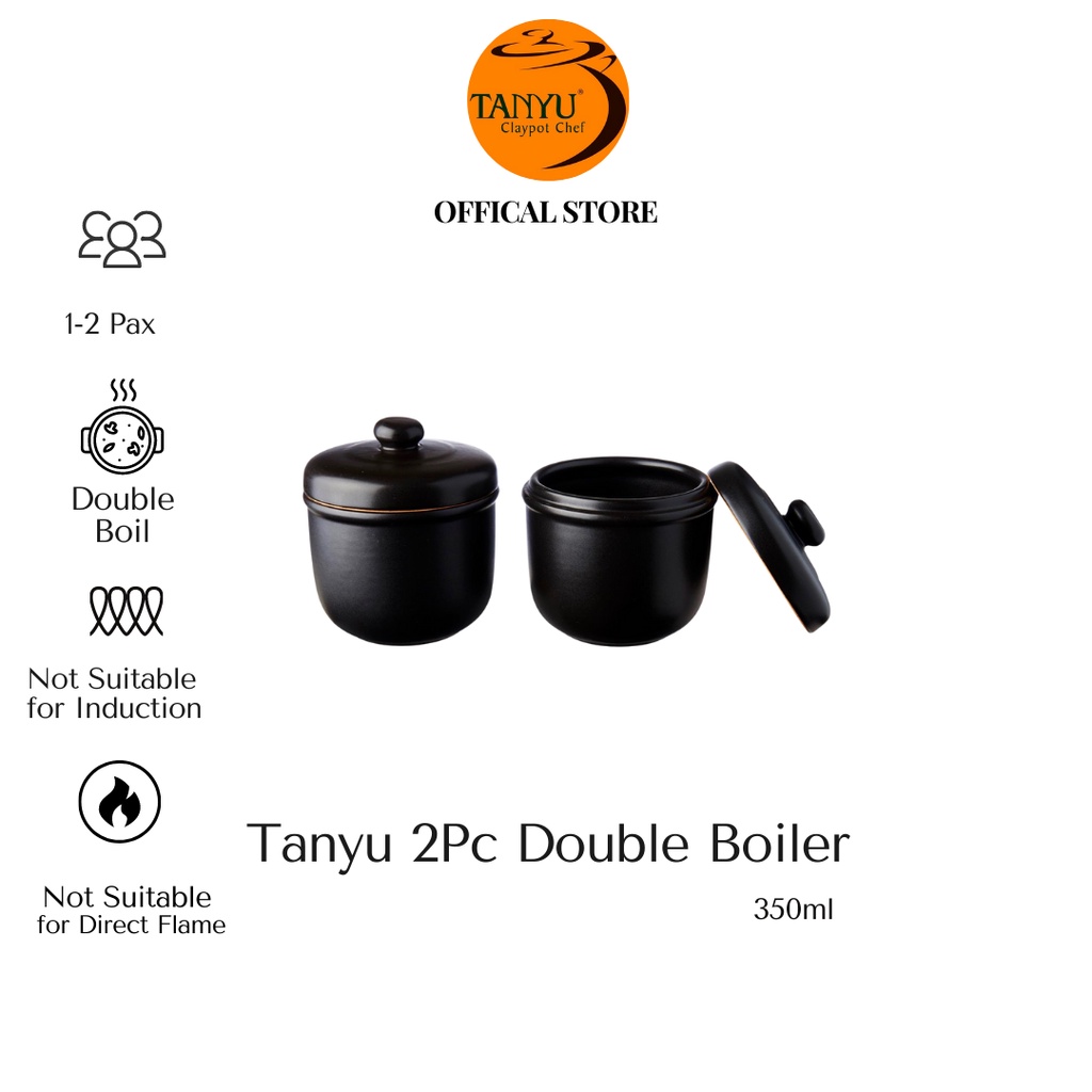 Double Boiler Pot Set with Silicone Spatula for Melting Chocolate 