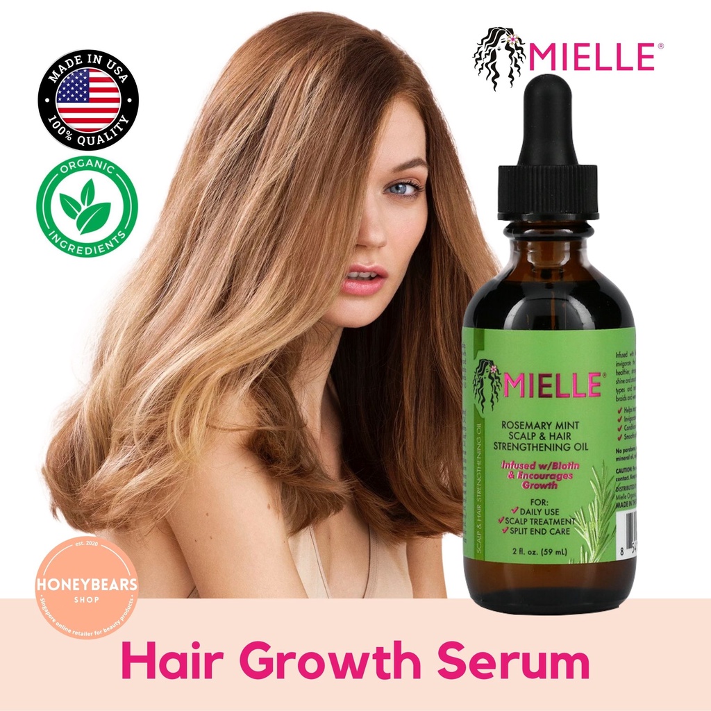 Mielle Rosemary Mint Scalp And Hair Strengthening Oil Growth Serum 2oz 59ml Shopee Singapore 7278