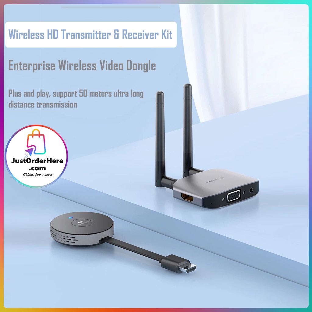 HAGiBiS Wireless HD Transmitter & Receiver Kit Wireless Display