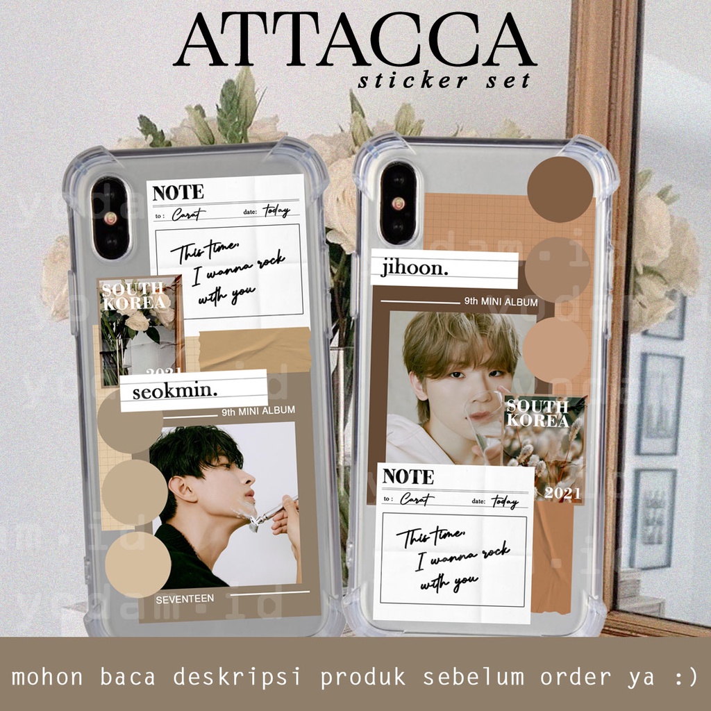 Diy STICKER CASE SEVENTEEN Waterproof KPOP STICKER AESTHETIC STICKER ATTACCA STICKER SET