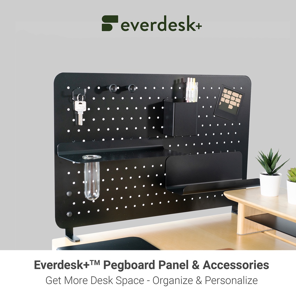 Everdesk Pegboard Panel / Pegboard Accessories Desk Organizer, No Drill Wall Board, Home Decor