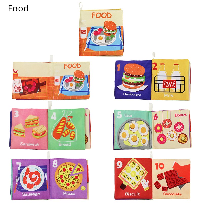 Newborn Infant Soft Cloth Books Rustle Sound Baby Early Learning ...