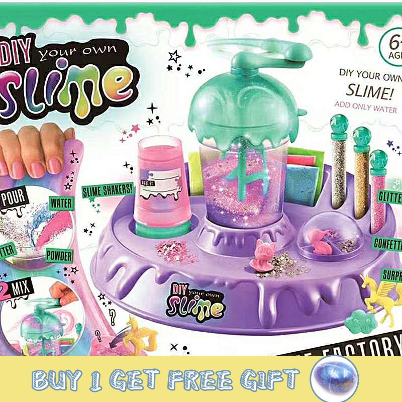 FREE SLIME EGG Slime DIY Making Kit Canned Set Slime Shakers Rocking Powder Puzzle Toy for Children