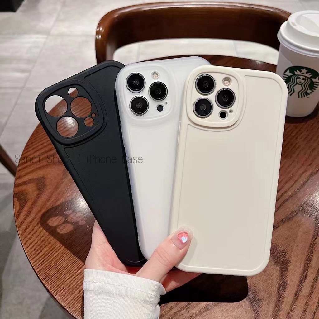 Simple Solid Color iPhone Case For iPhone 16 16PM 15 15ProMax 14PM 7 8 ...