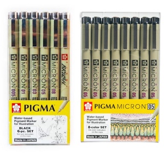SAKURA Pigma Micron Pen drawing needle pen 003 005 1.0 01 02 03 04 05 08  Brush fine point Markers pen 1pcs sketch painting Art
