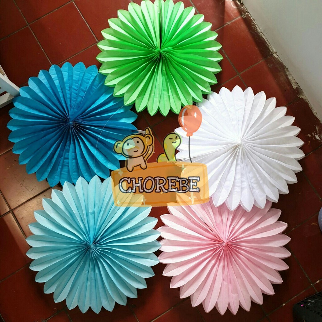 Paper Fan / Paper Fan / Paperfan Party Decoration Various Colors (25 cm ...
