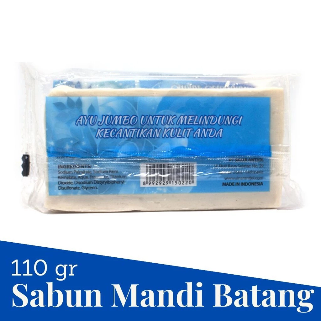 Ayu Jumbo Bar Soap Sabun Kecantikan Serbaguna Batang 110gr x 3 - Putih - Gambar 3