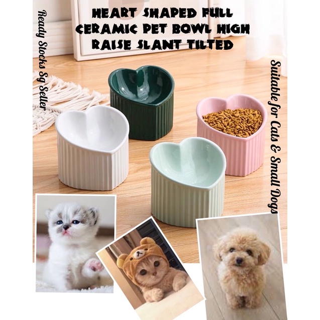 Heart shaped dog on sale bowl