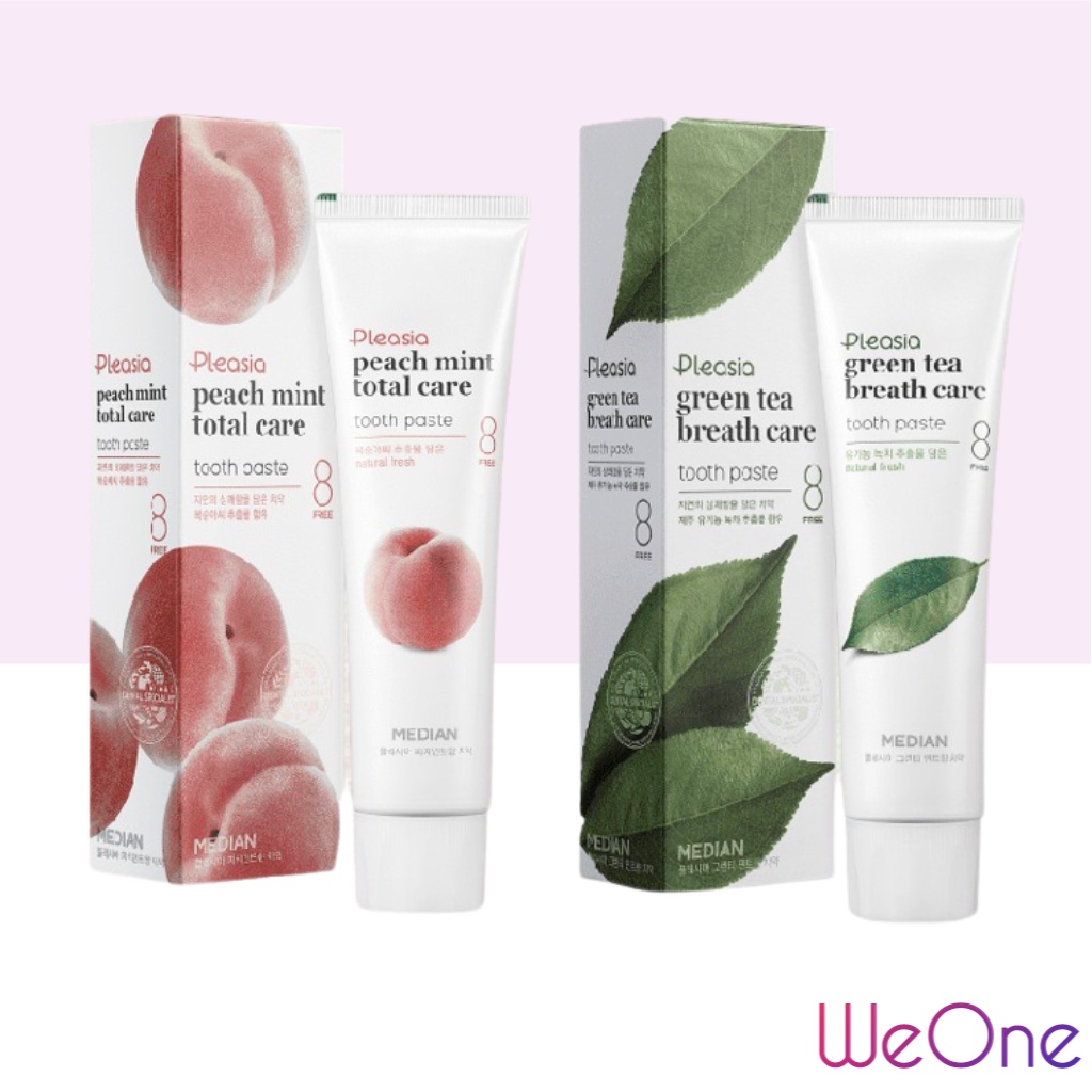 Median Pleasia Toothpaste 120g, peach mint total care / green tea ...