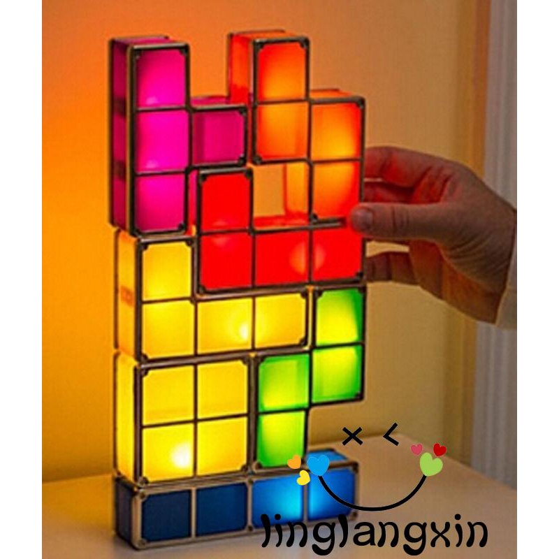 Tetris stackable deals led desk lamp