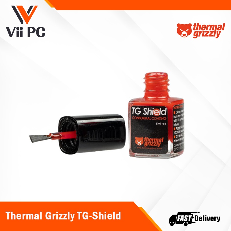 Thermal Grizzly - TG Shield (5ml red) - Protects Components From Liquid  Thermal Paste and Short Circuits - High Temperature Conformal Coating