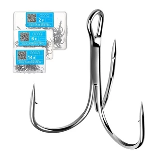 Fishing Hooks 20Pcs Feathered Treble Fishing Hooks Fishing Tackle Carbon  Steel Barbed Sharp Fishhook Sea Accessories with Feather Fishing  Accessories