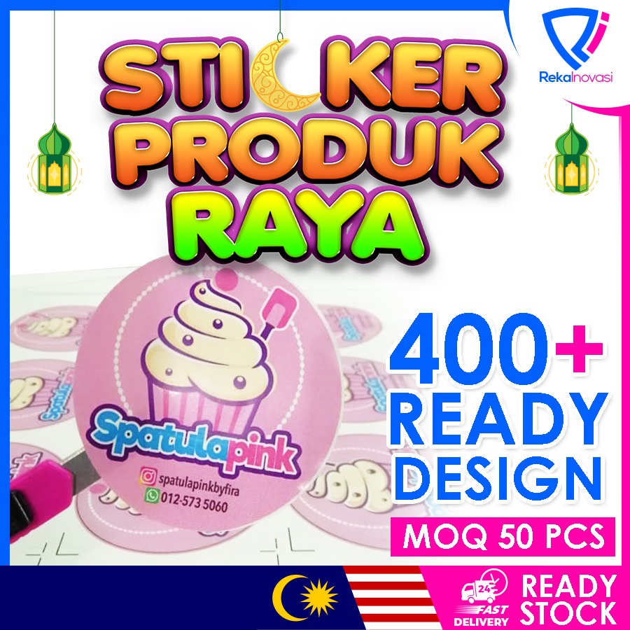 400 Design Template Sticker Label Produk Raya 2025 (MOQ 1A3 Sahaja ...