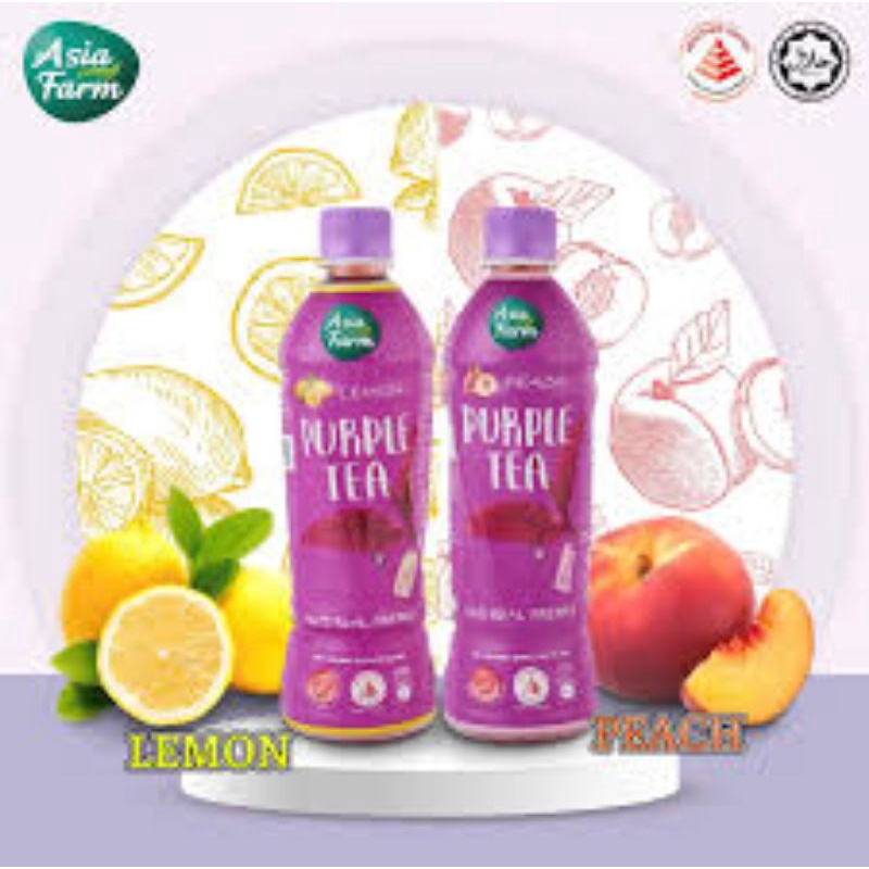 Asia Farm Purple Tea Drink Lemon/Peach Shopee Singapore