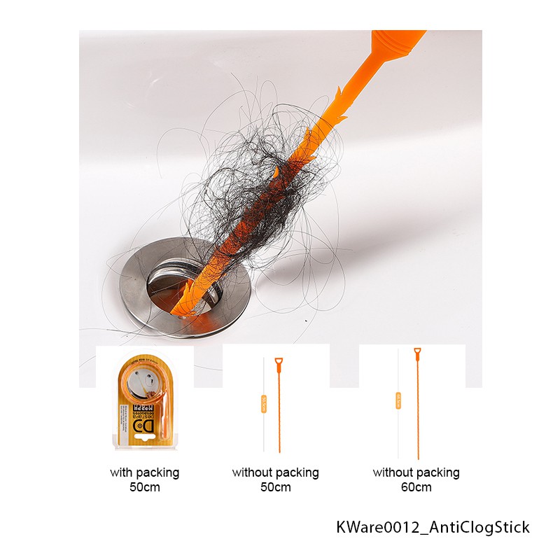 Sewer dredging stick hair cleaner sink anti-clog cleaning hook drain ...
