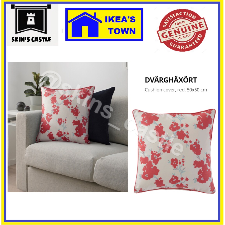 IKEA Square Cushion Cover pillowcase sofa cushion cover Sarung Kusyen sarung bantal 50x50cm DVARGHAXORT Shopee Singapore