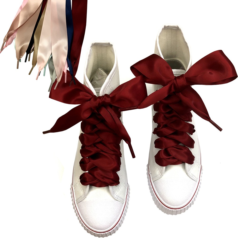 Red hot sale ribbon laces