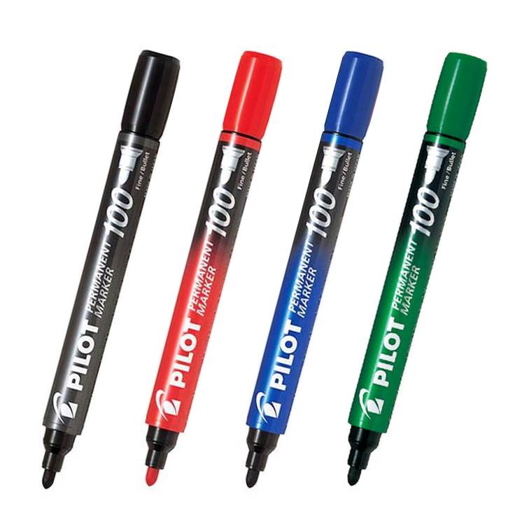 Bundle - PILOT 100 Permanent Marker (F) Fine (Set/individual) | Shopee ...
