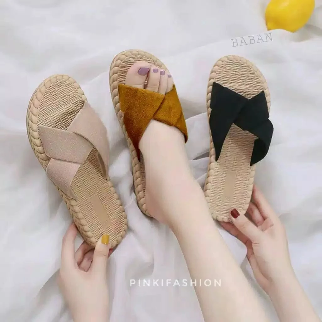 SALE SANDAL SUEDE ETNIK WANITA CANTIK - Gambar 2