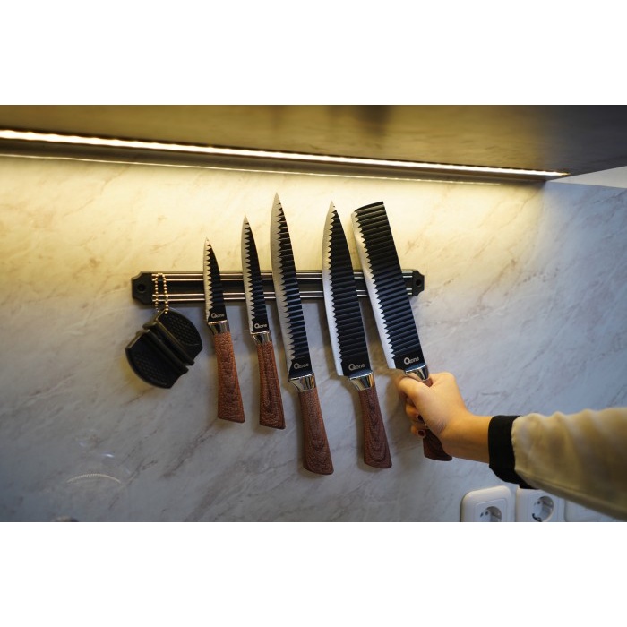 OXONE OX619 5 Pcs Knife Set With Sharpener & Magnetic Bar/New Arrival - Gambar 4