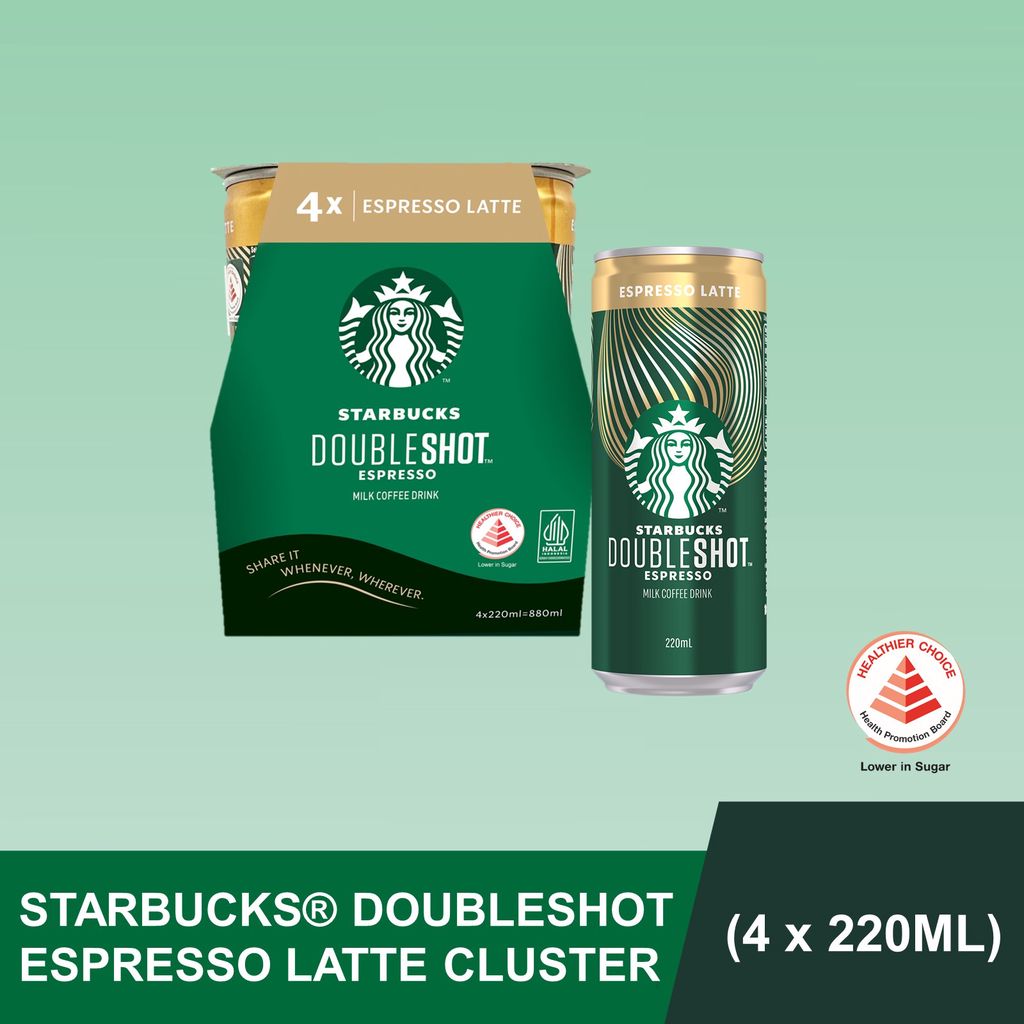 New Starbucks Doubleshot Espresso Latte 220ml Cluster 4s Shopee Singapore 2791