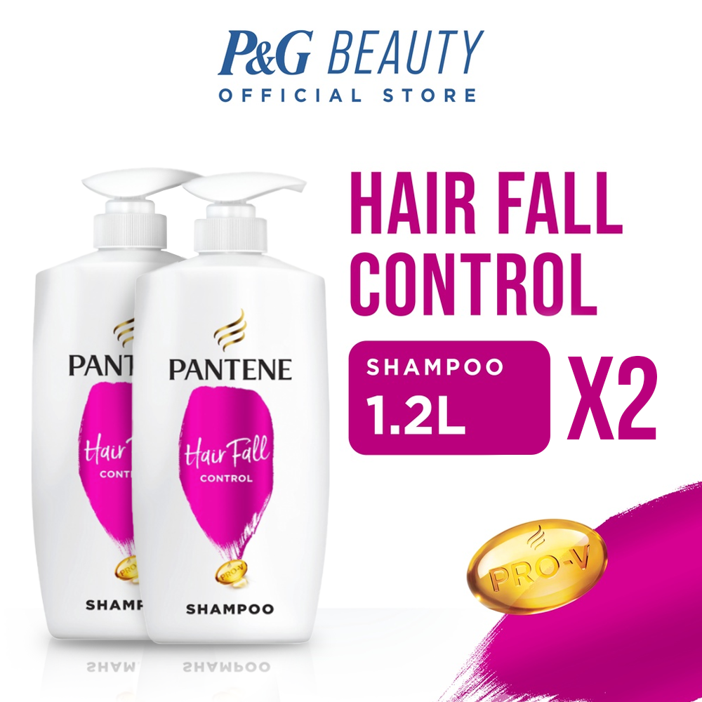 [Bundle of 2] Pantene Pro-V Hair Fall Control Shampoo 1.2 L | Shopee ...