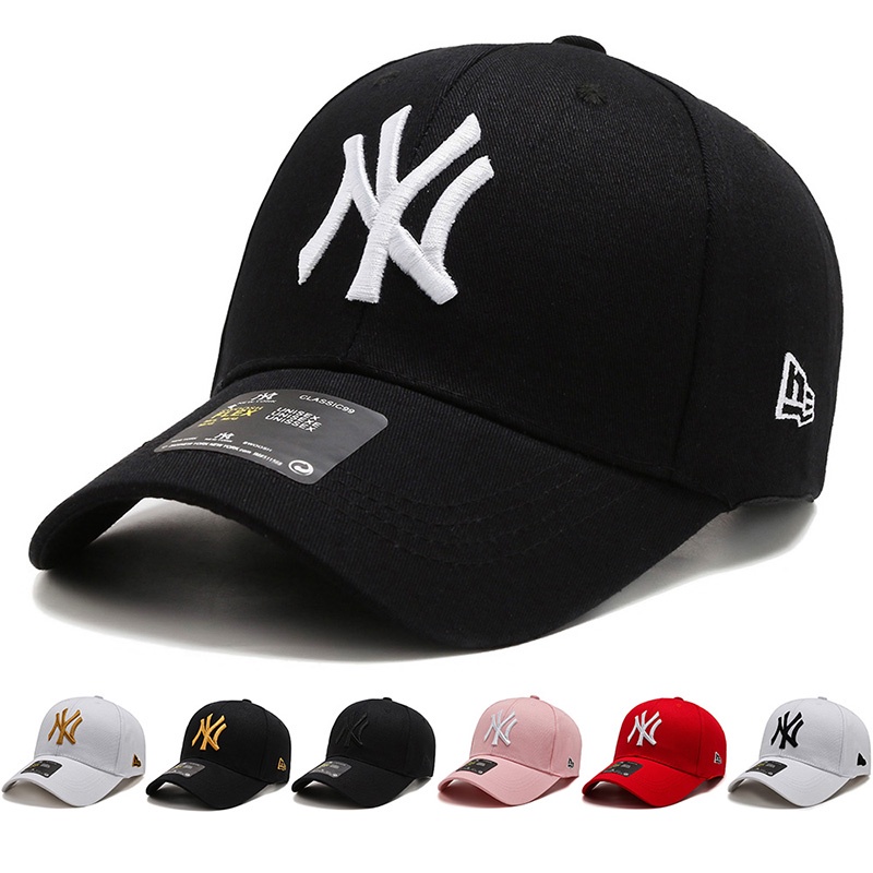 MLB NY Men Women Hip Hop Baseball Caps Sun Visor Couple Embroidered ...