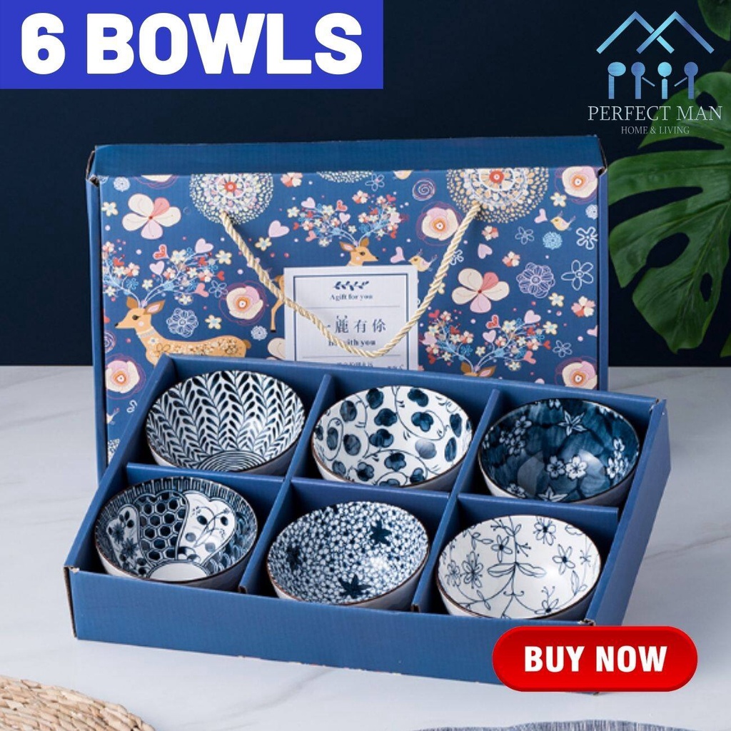 PM Japanese Ceramic Bowl Gift Set Door Gift for Wedding Tableware Set