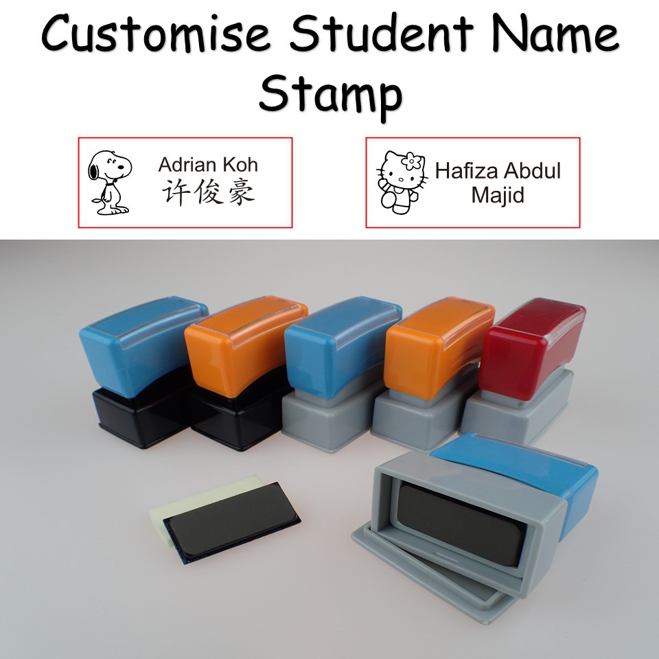 ENS-038 32x11mm Customized Student Name Stamp contact us via Shopee ...