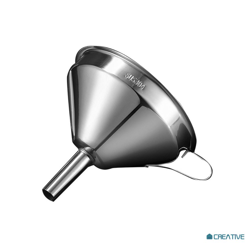 ⚡IN STOCK⚡ 201/304 Stainless Steel Funnel Kitchen Oil Liquid Funnel