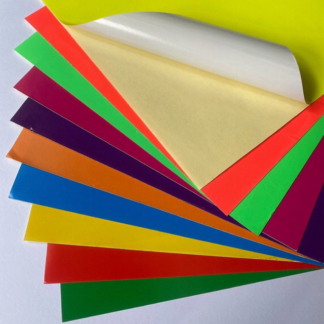 A4 decal paper in assorted colors - Pack of 100 sheets (Color decal ...