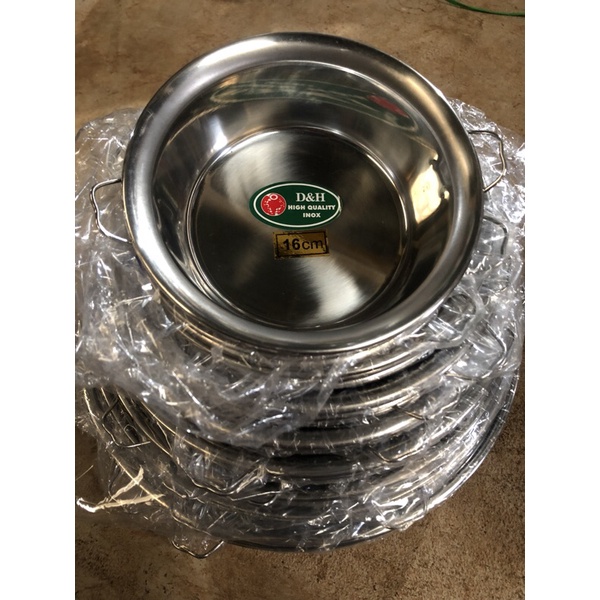 Round stainless steel tray Stainless steel tray with handle 16cm to ...
