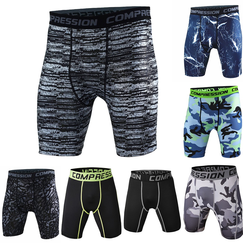Men's Compression Quick Dry Skinny Running Shorts Men's Gym Jogging Sports Shorts Soft and Stretchy